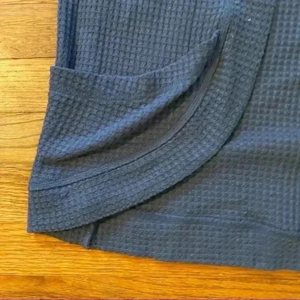 Abercrombie & Fitch waffle thermal cardigan women long sleeve blue - Picture 5 of 8